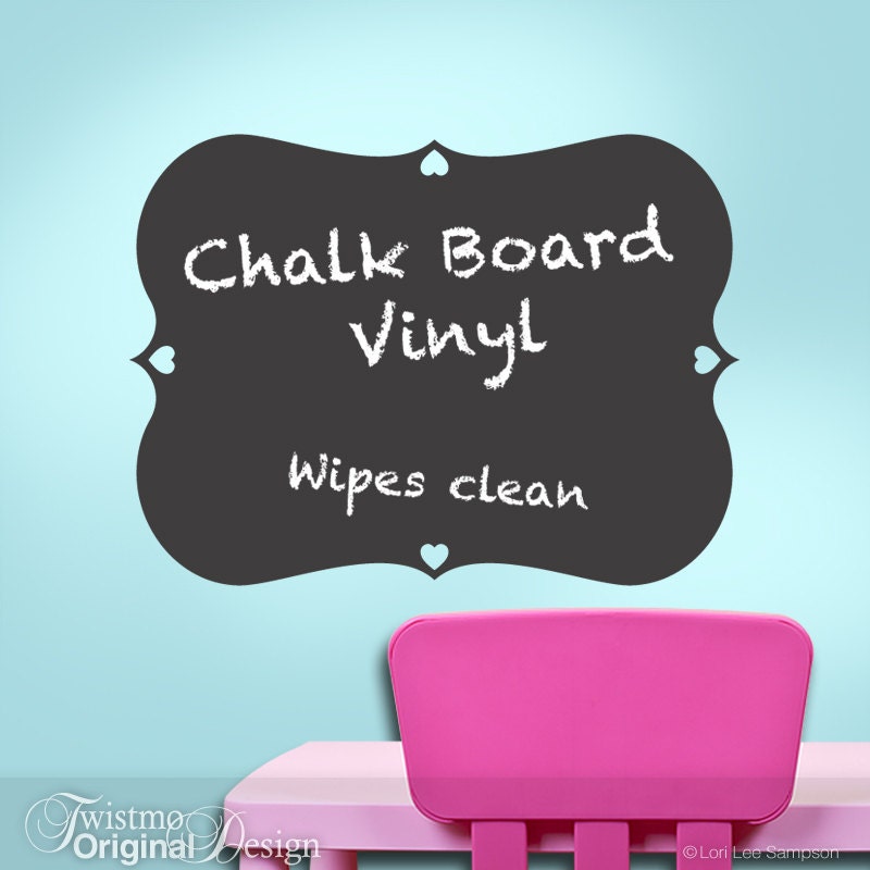 Chalk Board Vinyl Wall Decal, Boys, Girls, Teens, Toddler, Kitchen Decor, Blackboard, Chalkboard
