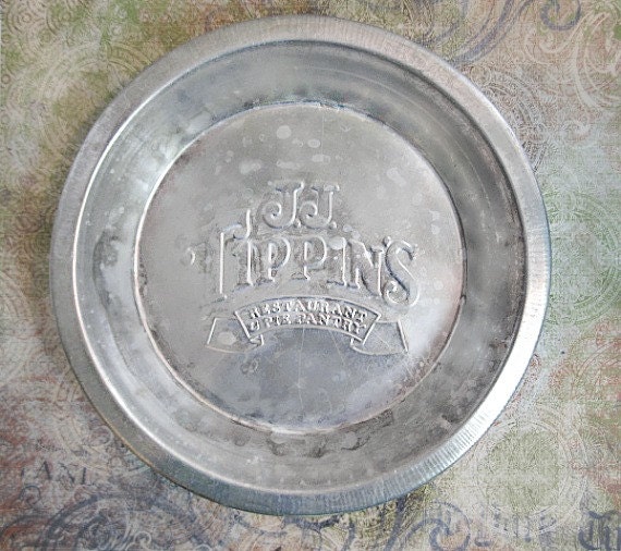 Vintage Aluminum Pie Pan J. J. Tippin's Restaurant & Pie Pantry