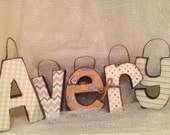 Custom Wood Letter Set--5 letters