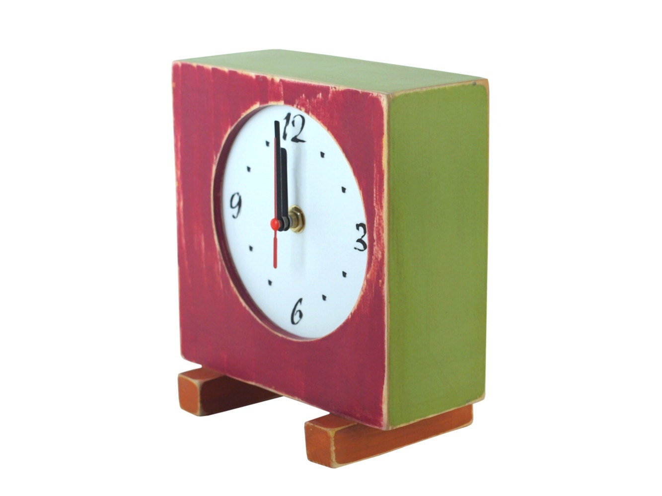 Fathers day - desk CLOCK rose oldE