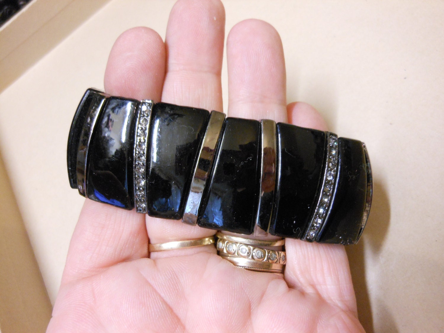 Beautiful Black Diamante Bracelet