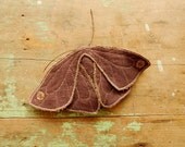 Large textile moth / grape linen / upcycled / eco friendly