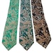 Circuit Board Men's Necktie - Metallic Copper and Silver Ink on Green or Black Necktie