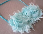 Rose Headband in Aqua