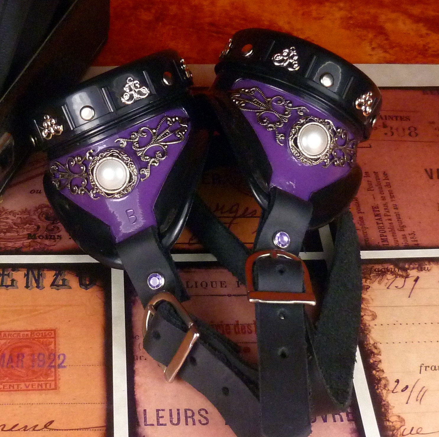 Steampunk Goggles Noble Aristocrat Purple G008