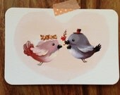 Birdy love valentines card