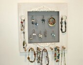 White Jewelry Holder Accessory Holder for Earrings, Bracelets, Necklaces
