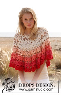 Crochet Shell Poncho - Hand Crochet Cotton Spring Summer Poncho - Made to Order - Sized to fit Most