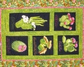 Cacti in Bloom Quilted Wallhanging