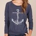 READY TO SHIP Anchor Refuse to Sink Organic Loose Fit Long Sleeve Sweater