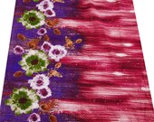 FREE SHIPPING Floral Print Fabric Cotton Red Kimono Craft Quilting Apparel Drape Dress Sewing Curtain Clothing By The Yard - FBC605