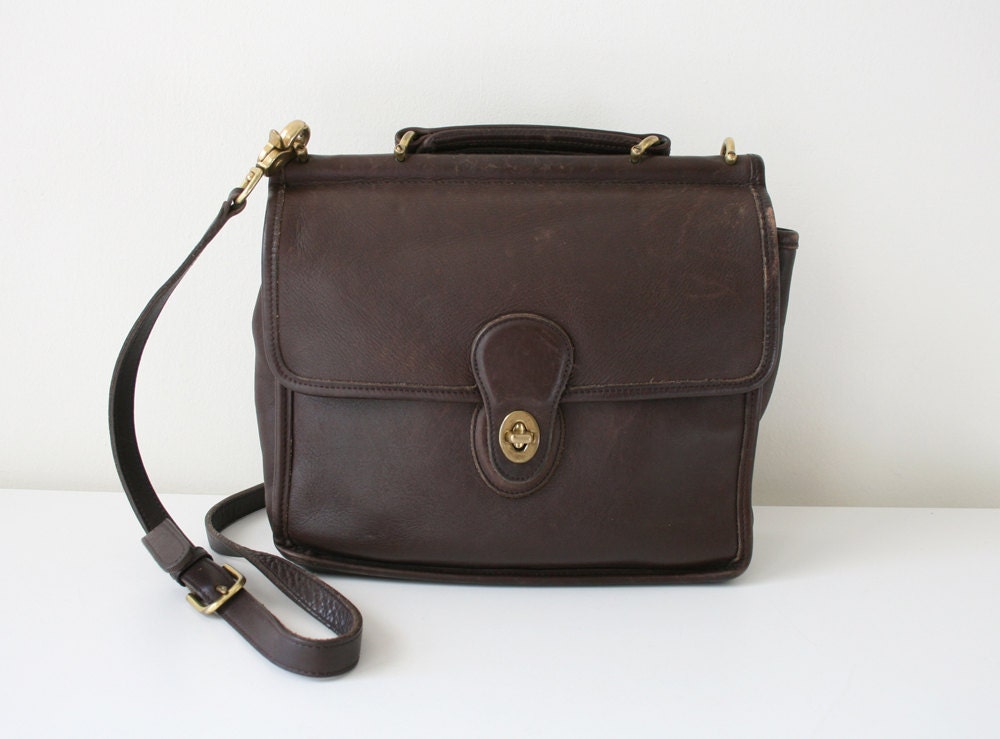 Dark Brown Coach Willis Satchel