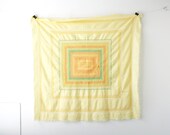 Stitched Yellow Checker Tablecloth