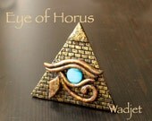 The Eye of Horus  - Symbol of Protection, Royal Power and Good Health - Pyramid - Wadjet - Standing Altar Amulet