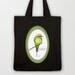Bee Eater Tote Bag/Book Bag watercolor illustraion by Skye Ravy, Black or Tan Canvas