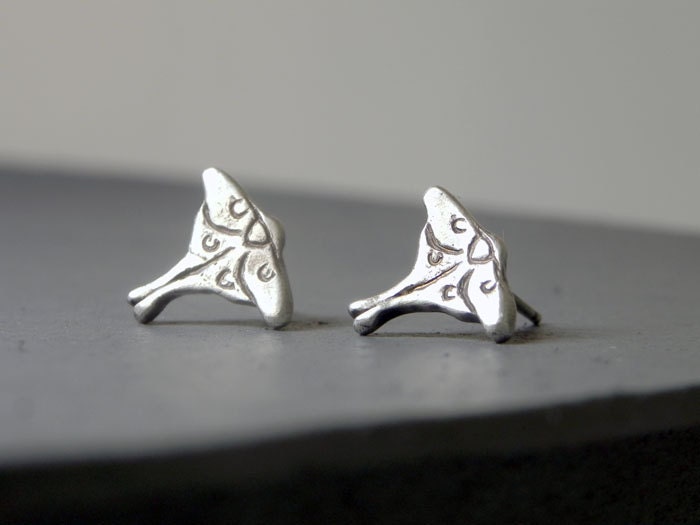 Tiny Luna Moth Studs