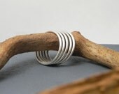 Set of 5 1mm Sterling Silver Stacking Rings