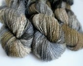 yarn Cashmere handspun Owlfeathers knitting yarn gray brown wheat