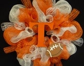 Vols, Tennessee Vols, Poly Mesh Wreath, College Football, Sports Fans, Sports Decor, Door Wreath - Item 613