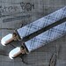Grey diagonal plaid little boy matching suspenders - photo prop, wedding, ring bearer, accessory