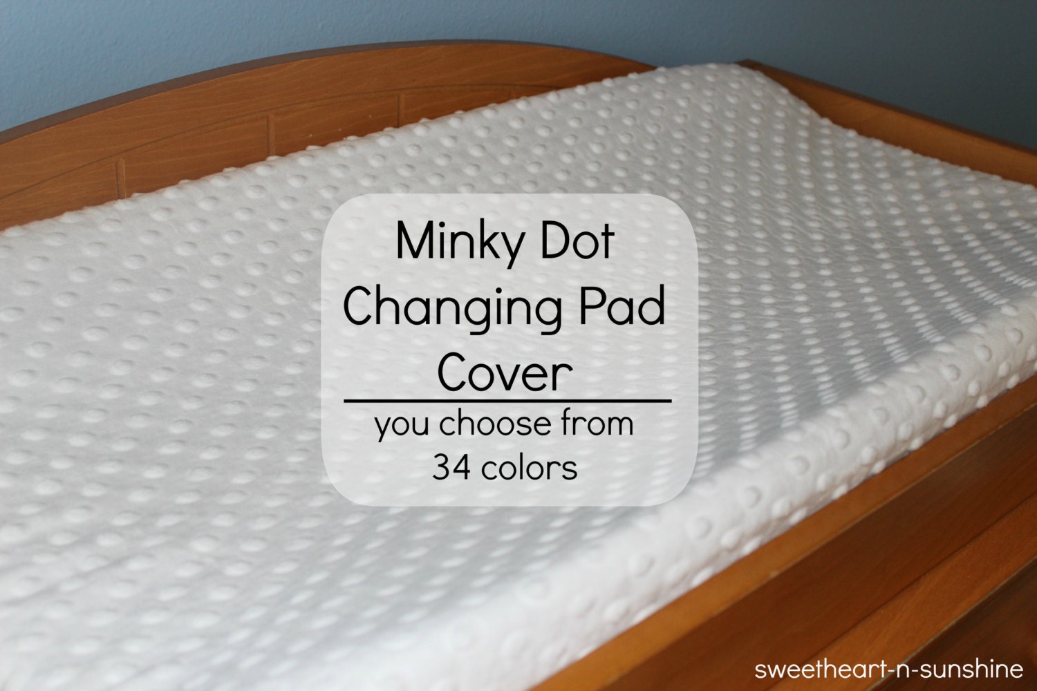 Minky Contoured Changing Pad Cover- YOU PICK COLOR