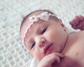 Shabby Chic Newborn Floral Tieback
