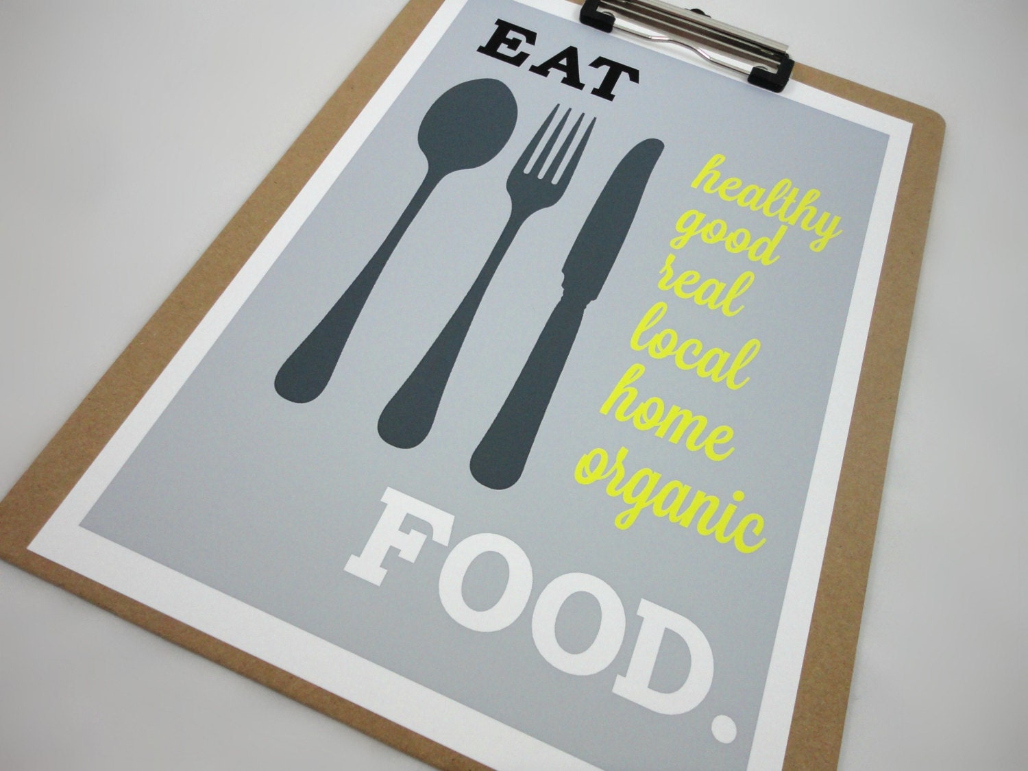 Eat Good Organic Healthy Food Kitchen Art Print Local Home Food Poster