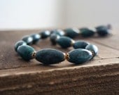 Turquoise Gemstone and Gold Necklace