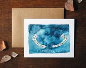 i love you much // 1 pc greeting card