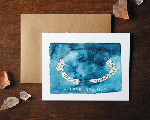 i love you much // 1 pc greeting card