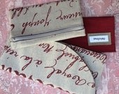 Ready To ShIp // SIX Solid Fabric Envelopes with Designer Carrier and Designer  Zipper Coin Pouch