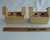 Unfinished Wood Flower Box Planters with Flower Pots -Set of 2