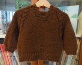 Alpaca Hoodie with Cable Trim