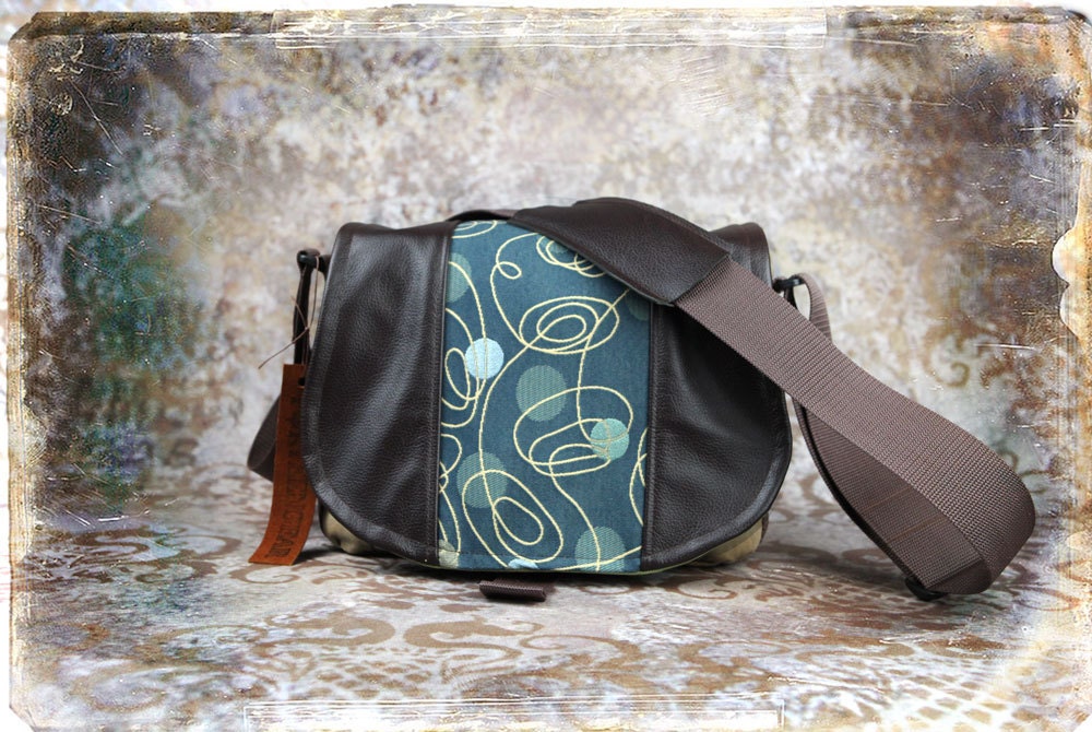 Leather Camera Bag New  -  Contemporary Swirls Leather Medium DSLR - Pre-Order