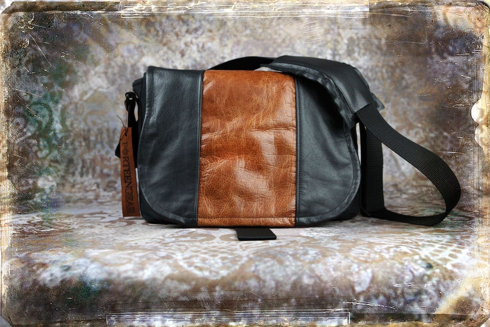 IN Stock -  LARGE Leather Tapestry Canvas  DSLR Camera Bag