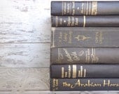 Black & Gold Instant Library Book Collection By Color Vintage Decorative Books Photography Props - sorrythankyou79