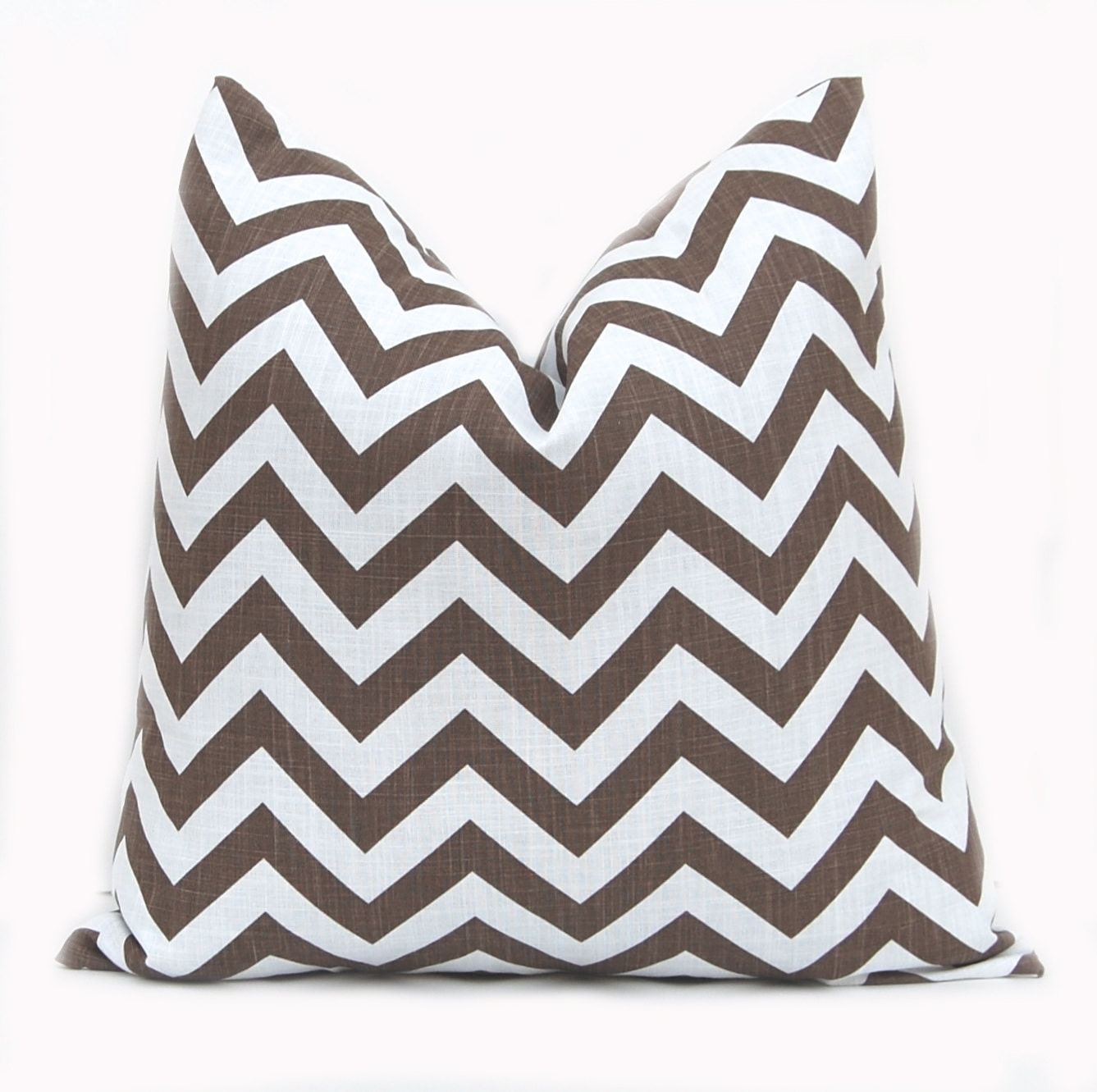 MEMORIAL DAY SALE Euro Shams Chevron Pillows 24 x 24 Decorative Throw Pillow Covers Pair of Two Italian Brown Cushion Covers Brown Pillows