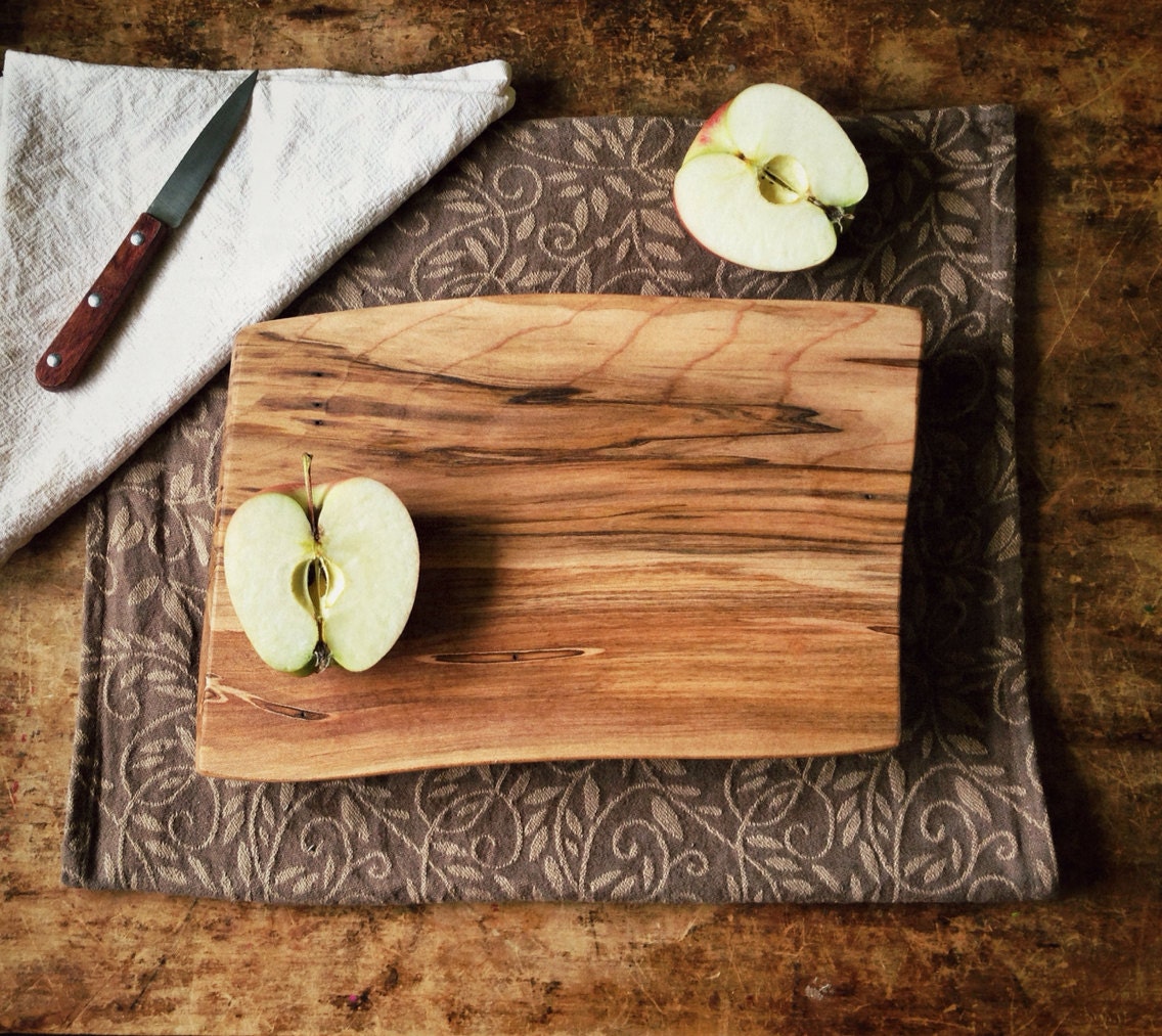 Beautiful Wood Cutting Board Silver Maple ServingTray Earth Friendly