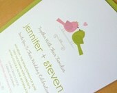 Love Bird Couple Wedding Invitations, Wedding Invitations, Shower Invitations