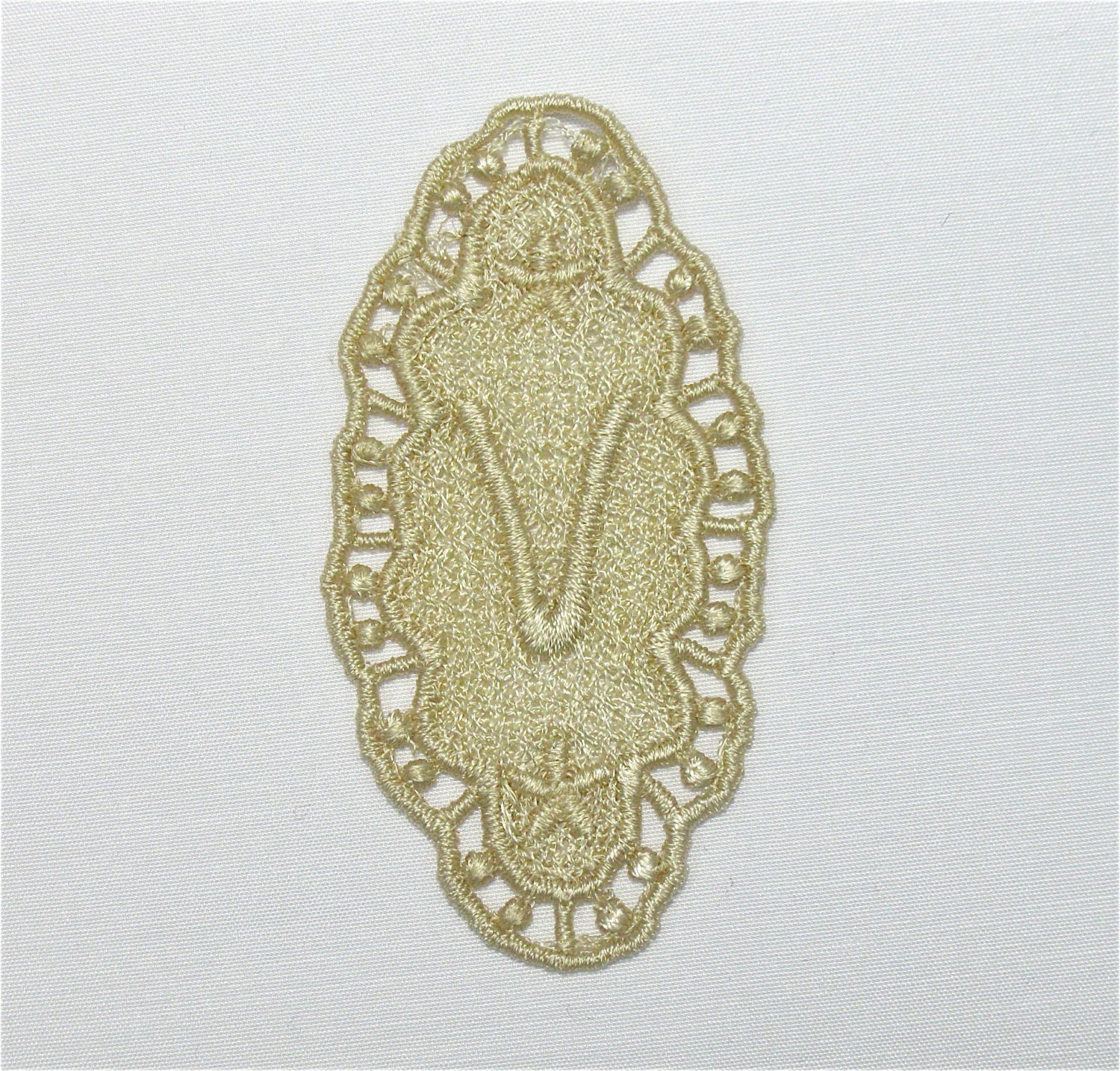 Monogram Letter V Venice Venise Lace Initial Personalize Crazy Quilting Jewelry