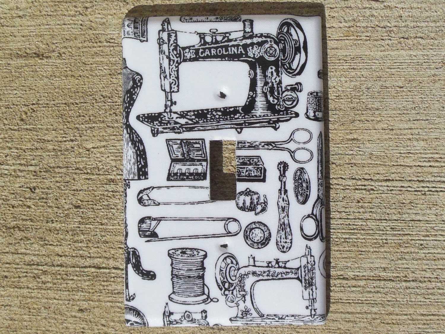 Vintage Sewing Room Light Switch Plate Cover