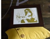 Nina Simone - gold block print