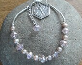 Medical Alert Jewelry / Bracelet - Diabetes, Allergies, Seizures, Multiple Sclerosis, Peanut or Heart -  Freshwater Pearls