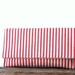 clutch purse in red and cream ticking fabric / bridesmaid / vintage inspired / nautical / stripes / shabby chic