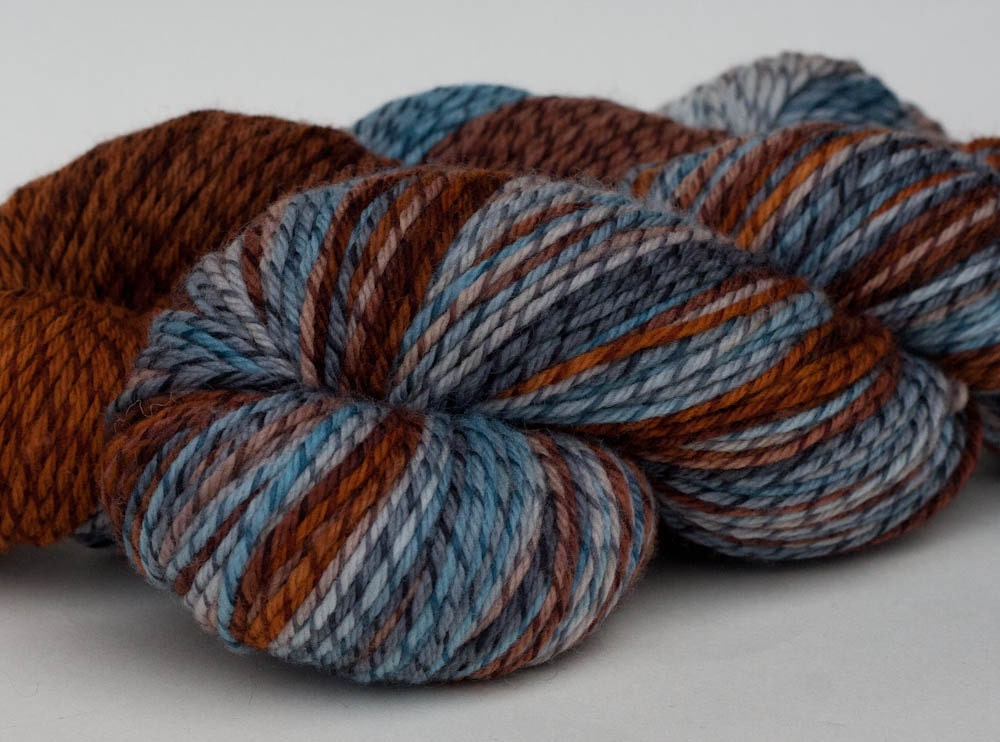 Licorice Twist merino yarn: Fox Trail, 4 oz
