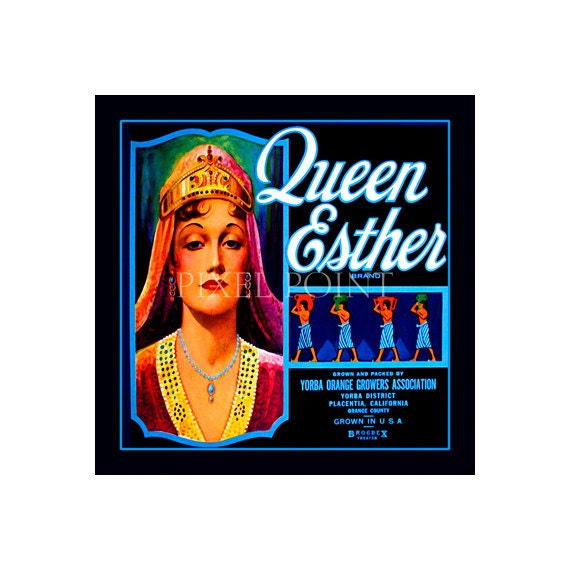 Small Journal - Queen Ester Oranges - Fruit Crate Art Print Cover