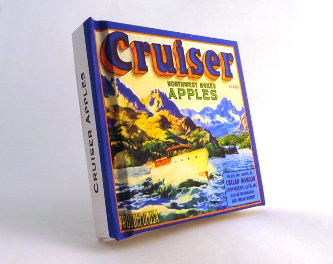 Blank Journal - Cruiser Brand Apples - Fruit Crate Art Print Cover