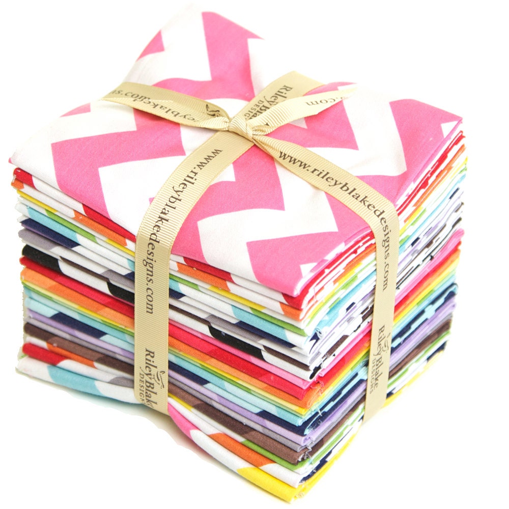 Riley Blake Fabric - Medium Chevron Fat Quarter Bundle