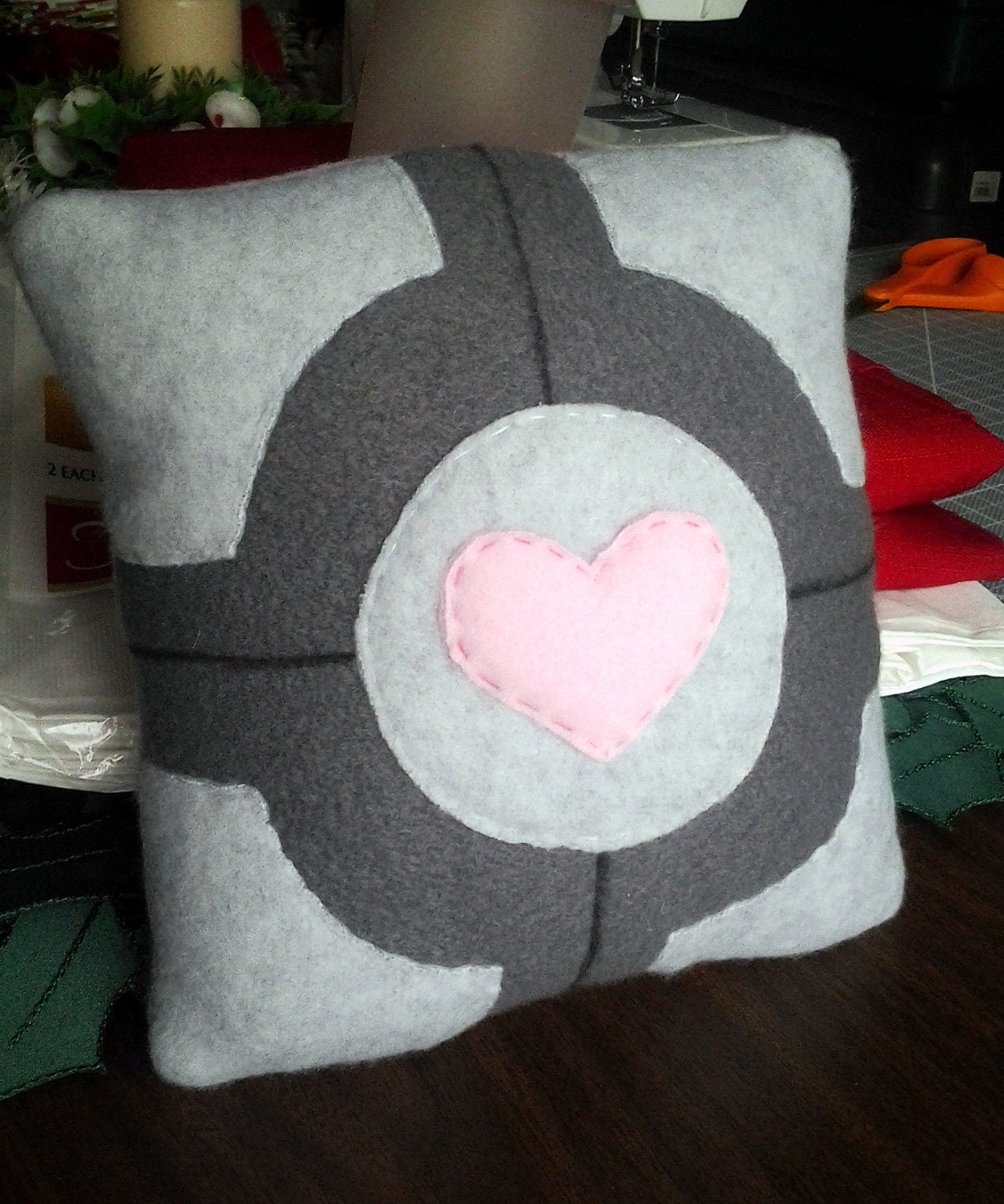 Companion Cube Pillow Small