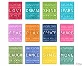 Any ONE Typography art print, baby nursery art prints. Kids Wall Art. Inspiration quote prints. ANY 1 - 16X20 kids art by Wallfry